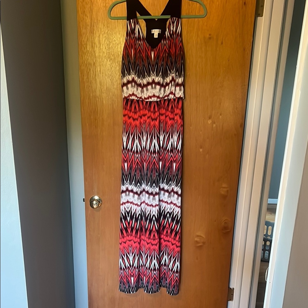 Maxi Dress with Aztec Pattern Size 4